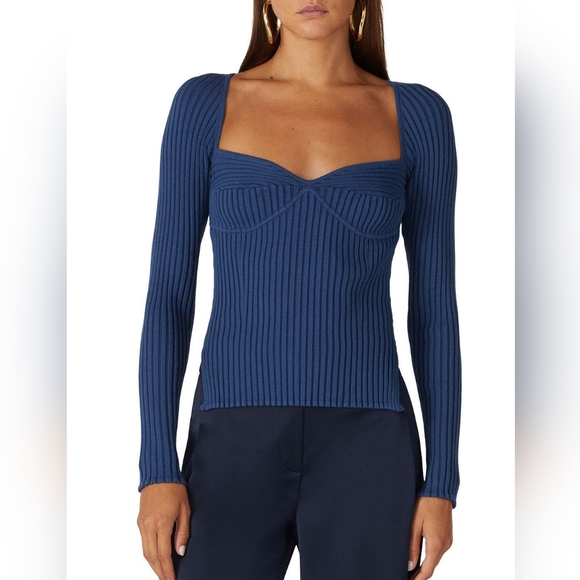 Jonathan Simkhai Sweaters - Jonathan Simkhai Sammy Ribbed Bustier Sweater
